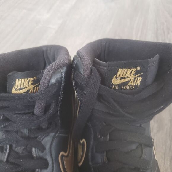 Nike NBA Air Force 1 '07 LV8 Sport High Metallic Gold Shoes Sneakers AV3938-001 - Picture 9 of 13